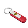 Dodge Supper-Bee in Yellow Red PU Leather Strap Silver Metal Bar LED Printed Logo Key Chain