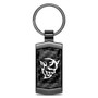 Dodge Demon Real Black Carbon Fiber Gunmetal Black Metal Case Key Chain