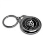 Dodge Demon Real Black Carbon Fiber Gunmetal Roundel Metal Case Key Chain