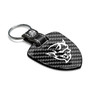 Dodge Demon Real Black Carbon Fiber Large Shield-Style Key Chain