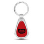Jeep Grill on Red Dome Mirror Chrome Metal Teardrop Key Chain