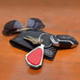 Chrysler 200 on Red Dome Mirror Chrome Metal Teardrop Key Chain