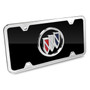 Buick Color Logo Black Acrylic License Plate with Chrome Frame Kit
