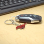 Ford Mustang in Red 3D Die-Cut Metal Key Chain Key-Charm