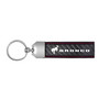 Ford Bronco Real Black Carbon Fiber Loop Strap Key Chain with Red Stitching
