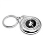 Ford Bronco Crystal Rhinestone Roundel Chrome Metal Key Chain with Real Carbon Fiber Backing