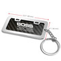 Ford Mustang Boss 302 Black Real Carbon Fiber Mini Chrome Metal License Frame Style Key Chain