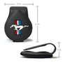 Ford Mustang Tri-Bar Logo Black Leather Magnetic Sunglass Holder Car Sun Visor Mount Clip