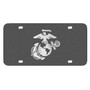 U.S. Marine Corps Logo Rugged Finish Black Stainless Steel License Plate