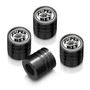 Dodge Supper-Bee in White on Black Cylinder-Style Premium Anodized Aluminum Tire Valve Stem Caps