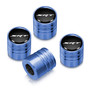 Dodge Jeep SRT Logo Black on Blue Cylinder Style Aluminum Tire Valve Stem Caps