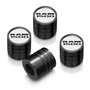 RAM 1500 in White on Black Cylinder-Style Premium Anodized Aluminum Tire Valve Stem Caps