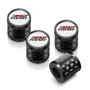 HEMI 392 HEMI Logo in White on Real Carbon Fiber Barrel Black Premium Anodized Aluminum Tire Valve Stem Caps