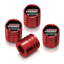HEMI 392 HEMI Logo in Black on Red Cylinder-Style Premium Anodized Aluminum Tire Valve Stem Caps