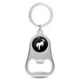 Ford Bronco Black Logo Chrome Finish Flat Bottle Opener Metal Key Chain