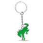 Ford Bronco Logo Green Die-Cut Metal Key Chain, Key-Charm