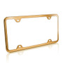 Slim Gold Finish ABS Plastic 4 Holes License Plate Frame