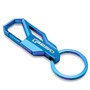 Ford F-250 Metallic Blue Carabiner-Style Snap Hook Metal Key Chain
