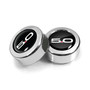 Ford Mustang 5.0 in Black on Chrome two ABS Plastic License Plate Frame Screw Cover Set