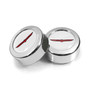 Jeep Trailhawk in White Dome Logo on Chrome two ABS Plastic License Plate Frame Screw Cover Set