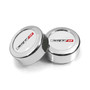 Dodge SRT-8 Logo in White Dome Logo on Chrome two ABS Plastic License Plate Frame Screw Cover Set