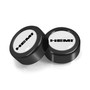 HEMI Logo in White Dome Logo on Black two ABS Plastic License Plate Frame Screw Cover Set