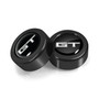 Ford Mustang GT in Black on Black two ABS Plastic License Plate Frame Screw Cover Set