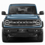 Ford Bronco Dual 3D Chrome Logo on Real Black Carbon Fiber License Plate