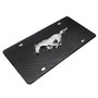 Ford Mustang 3D Logo on Real Black Carbon Fiber License Plate