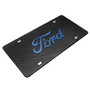 Ford 3D Script Logo on Real Black Carbon Fiber License Plate