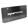 Ford F-150 Raptor 3D Logo on Real Black Carbon Fiber License Plate