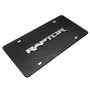 Ford F-150 Raptor 3D Logo on Real Black Carbon Fiber License Plate