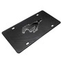 Ford Mustang 3D Real Carbon Fiber Chrome Metal Logo on Real Black Carbon Fiber License Plate