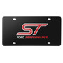 Ford Performance ST 3D Logo on Black Stainless Steel License Plate