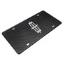 Lincoln 3D Chrome Logo on Real Black Carbon Fiber License Plate