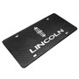 Lincoln Dual 3D Chrome Logo on Real Black Carbon Fiber License Plate