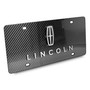 Lincoln New Dual 3D Logo on Real Black Carbon Fiber License Plate