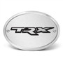 RAM 1500 TRX 3D Logo on Oval Brushed Silver Billet Aluminum 2 inch Tow Hitch Cover