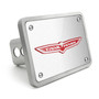 Jeep Trailhawk 3D Logo on Rectangular Brushed Silver Billet Aluminum 2 inch Tow Hitch Cover
