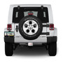 Jeep Trailhawk 3D Logo on Rectangular Brushed Silver Billet Aluminum 2 inch Tow Hitch Cover
