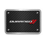 Dodge Durango 3D Logo on Carbon Fiber Look Rectangular Brushed Silver Billet Aluminum 2 inch Tow Hitch Cover