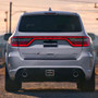 Dodge Durango 3D Logo on Carbon Fiber Look Rectangular Brushed Silver Billet Aluminum 2 inch Tow Hitch Cover