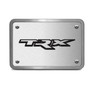 RAM 1500 TRX 3D Logo on Rectangular Brushed Silver Billet Aluminum 2 inch Tow Hitch Cover