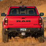 RAM 1500 TRX 3D Logo on Rectangular Brushed Silver Billet Aluminum 2 inch Tow Hitch Cover