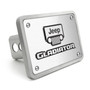 Jeep Gladiator 3D Logo on Rectangular Brushed Silver Billet Aluminum 2 inch Tow Hitch Cover