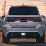 Dodge Durango 3D Logo on Rectangular Brushed Silver Billet Aluminum 2 inch Tow Hitch Cover