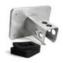 RAM 1500 TRX 3D Logo on Black Plate Rectangular Brushed Silver Billet Aluminum 2 inch Tow Hitch Cover