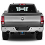 Mopar 3D Logo on Black Plate Rectangular Brushed Silver Billet Aluminum 2 inch Tow Hitch Cover