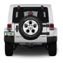 Jeep 4Xe 3D Logo on Black Plate Rectangular Brushed Silver Billet Aluminum 2 inch Tow Hitch Cover