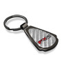 Ford F-150 FX4 Off Road Real Black Carbon Fiber Gunmetal Metal Teardrop Key Chain
